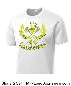 Neon Eagle: White dye-sub performance wicking t-shirt Design Zoom